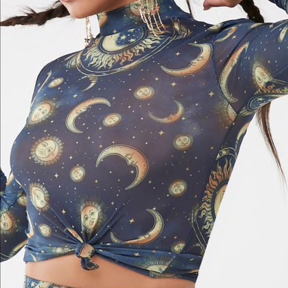 Sun and moon mesh top